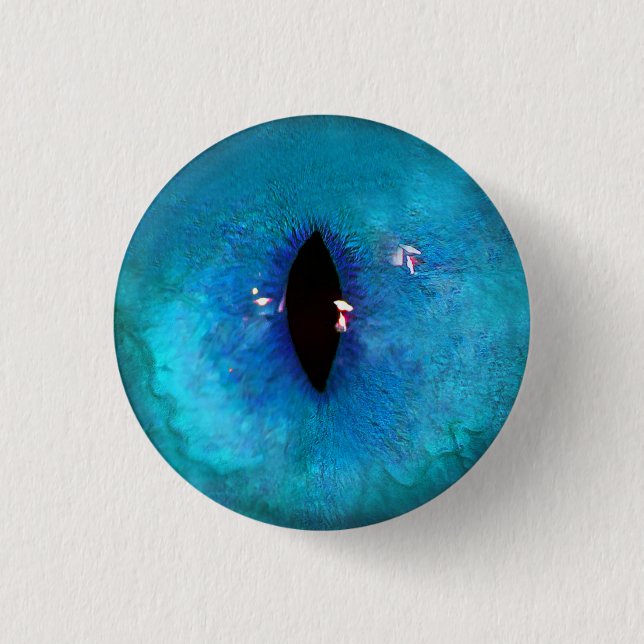 Badge Rond 2,50 Cm Oeil de chat bleu (Devant)