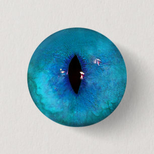 Badge Rond 2,50 Cm Oeil de chat bleu