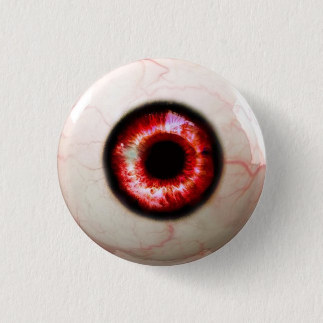 Badge Rond 2,50 Cm Oeil éffrayant - Halloween (Devant)