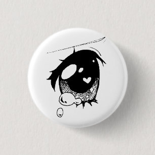 Badge Rond 2,50 Cm oeil triste d'anime : (mini bouton