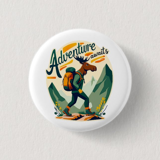 Badge Rond 2,50 Cm Oie de traînée : Attente d'aventure (Devant)