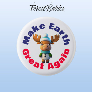 Badge Rond 2,50 Cm Oie, Rendre La Terre Grande, De l'environnement