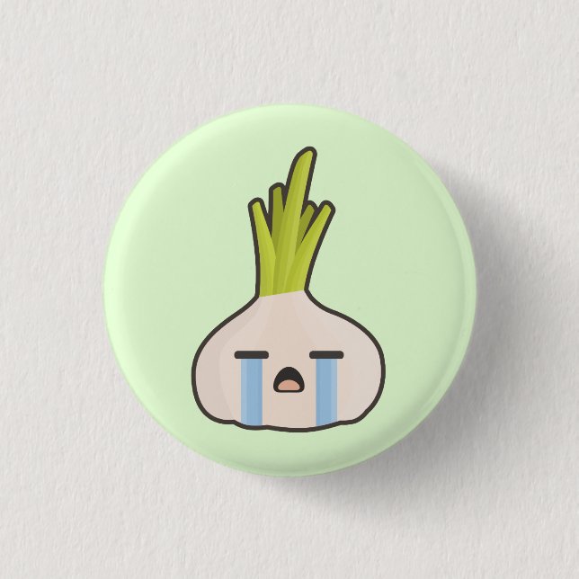 Badge Rond 2,50 Cm Oignon de Kawaii (Devant)