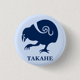 Badge Rond 2,50 Cm Oiseau néo-zélandais TAKAHE