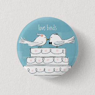 Badge Rond 2,50 Cm Oiseaux de l'amour