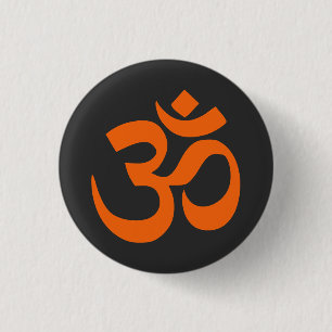Badge Rond 2,50 Cm Om orange moderne