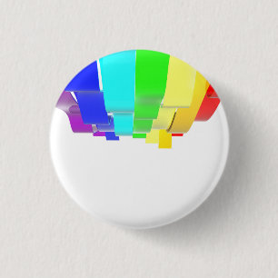 Badge Rond 2,50 Cm Ondes Rainbow