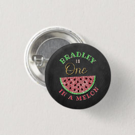 Badge Rond 2,50 Cm One In A Melon Chalkboard 1er anniversaire