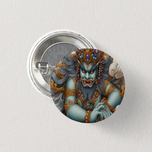 Badge Rond 2,50 Cm Oni Fortune Button (Devant & derrière)
