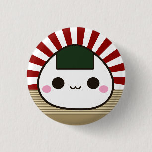 Badge Rond 2,50 Cm Onigiri heureux