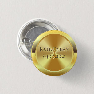 Badge Rond 2,50 Cm Or gravé sur mesure