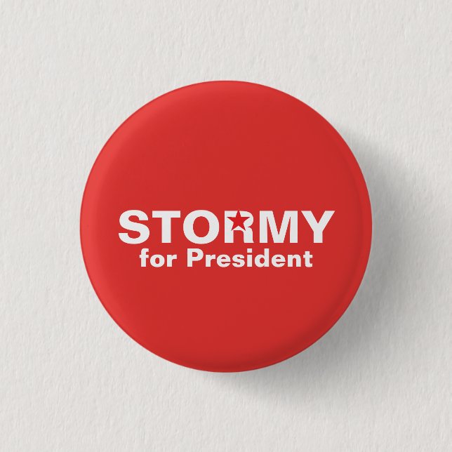 Badge Rond 2,50 Cm Orageux pour le président (Devant)