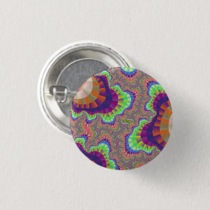 Badge Rond 2,50 Cm Orange arc-en-ciel