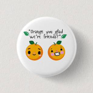 BADGE ROND 2,50 CM ORANGE QUOTE