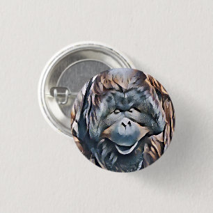 BADGE ROND 2,50 CM ORANGUTAN