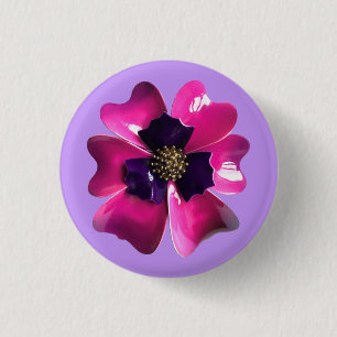 Badge Rond 2,50 Cm Orchidée tropicale MOD Hippie Hawaii Fleur Mariag