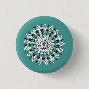 Badge Rond 2,50 Cm Oreiller à lancer Mandala Flower Design