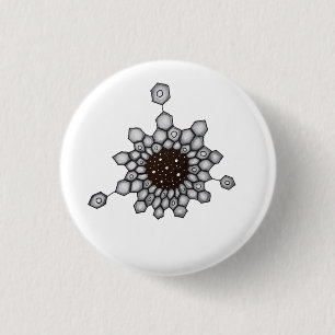 Badge Rond 2,50 Cm Organic Chemistry Aromatique Structure Space Stars