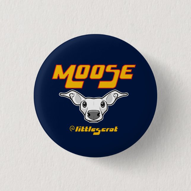 Badge Rond 2,50 Cm Orignaux le Littlescrot (Devant)