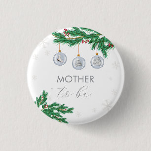 Badge Rond 2,50 Cm Ornements de vêtements en argent pour future maman