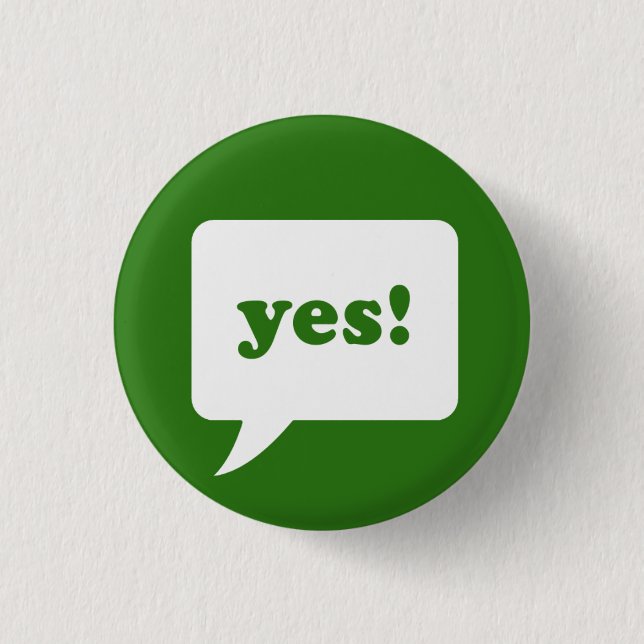 Badge Rond 2,50 Cm "oui !" bouton (Devant)