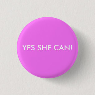BADGE ROND 2,50 CM OUI, ELLE LE PEUT !