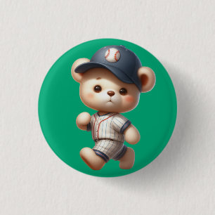 Badge Rond 2,50 Cm Ours de baseball 1