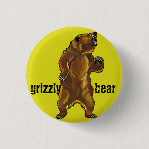 Badge Rond 2,50 Cm ours gris