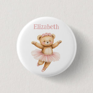Badge Rond 2,50 Cm Ourson ballerine mignon