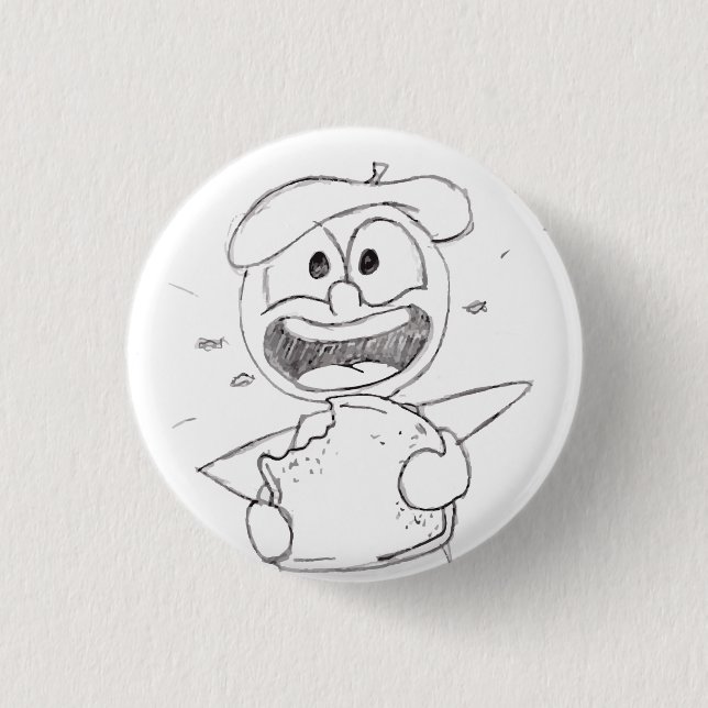 Badge Rond 2,50 Cm Pain grillé français (Devant)