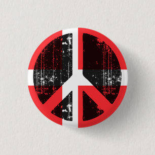 Badge Rond 2,50 Cm Paix au Danemark