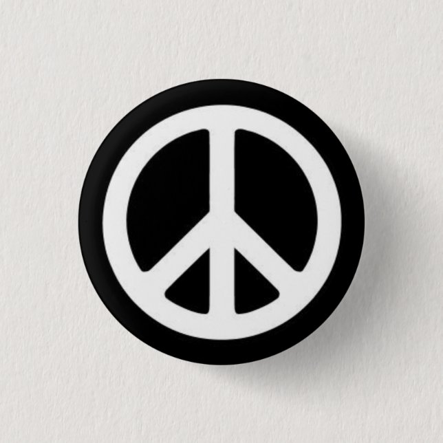 Badge Rond 2,50 Cm Paix BnW (Devant)
