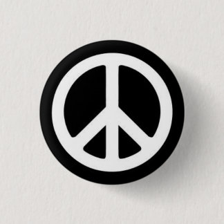 Badge Rond 2,50 Cm Paix BnW
