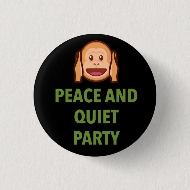 BADGE ROND 2,50 CM PAIX ET FÊTE TRANQUILLE (Devant)