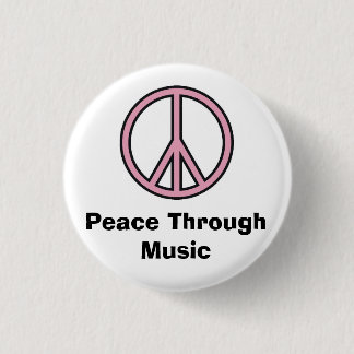 Badge Rond 2,50 Cm Paix par la musique