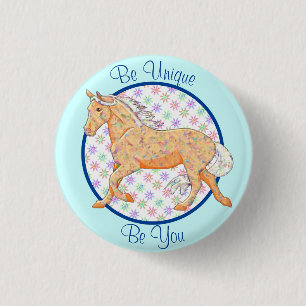 Badge Rond 2,50 Cm Palomino orange (bleu/violet)