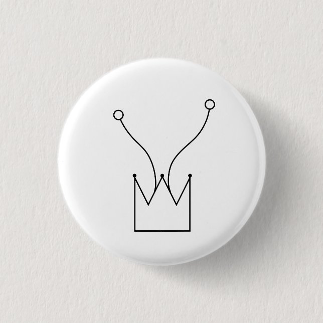 Badge Rond 2,50 Cm Palpeurs et Pin de couronne (Devant)