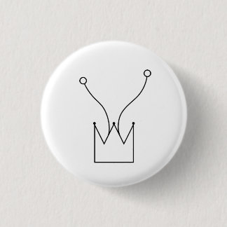 Badge Rond 2,50 Cm Palpeurs et Pin de couronne