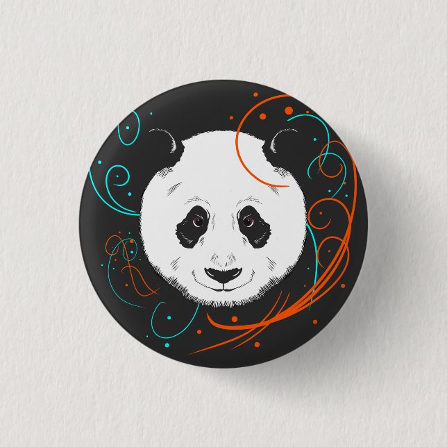 Badge Rond 2,50 Cm Panda (Devant)