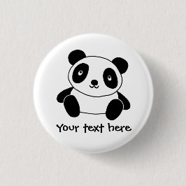 Badge Rond 2,50 Cm Panda mignon