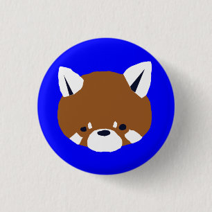 Badge Rond 2,50 Cm Panda rouge