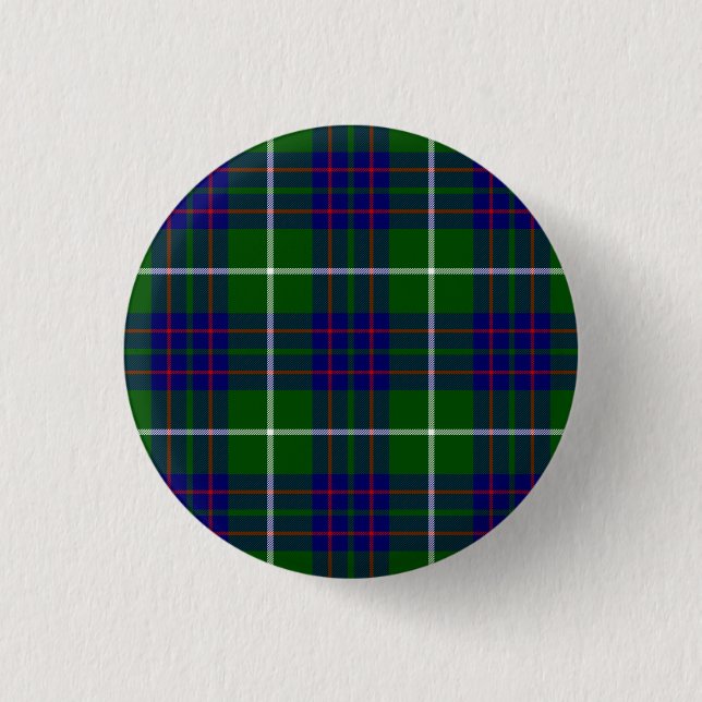 Badge Rond 2,50 Cm Panier bleu vert tartan MacIntyre (Devant)
