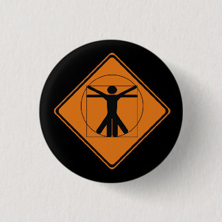 Badge Rond 2,50 Cm panneau routier vitruvian d'homme