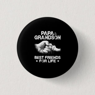 Badge Rond 2,50 Cm Papa et Grandson Best Friends For Life T-shirt cad