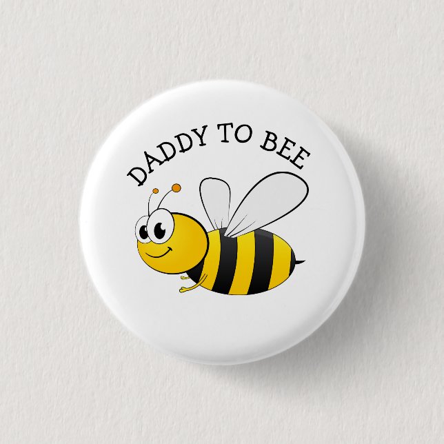 Badge Rond 2,50 Cm Papa to Bee Bumble Bee Baby shower (Devant)