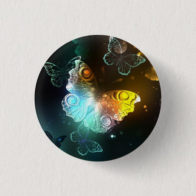 Badge Rond 2,50 Cm Papillon lumineux et papillons de nuit (Devant)