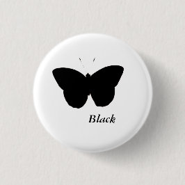 Badge Rond 2,50 Cm Papillon noir