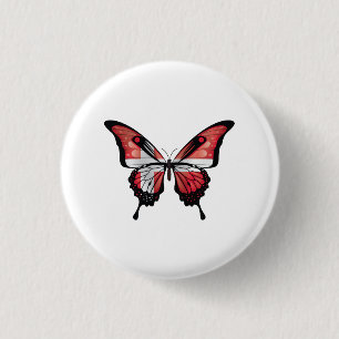 Badge Rond 2,50 Cm Papillon Papillon du Danemark Autocollant de drape
