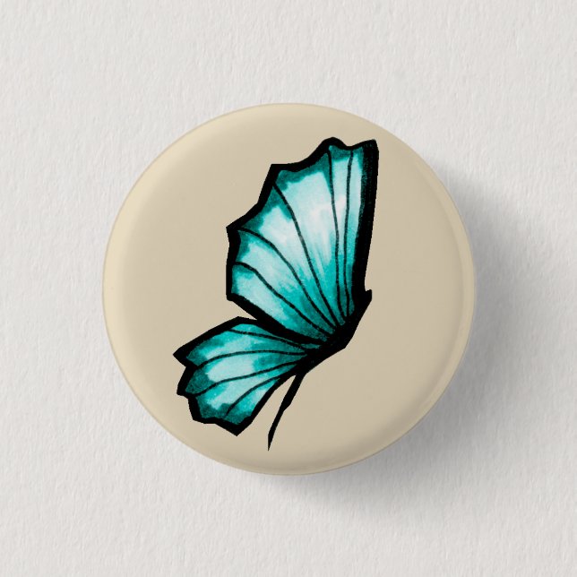 Badge Rond 2,50 Cm Papillon turc (Devant)