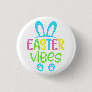 Badge Rond 2,50 Cm Pâques Vibes Pastel